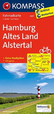 Abbildung von: KOMPASS Fahrradkarte 3007 Hamburg, Altes Land, Alstertal, 1:70.000 - KOMPASS-Karten