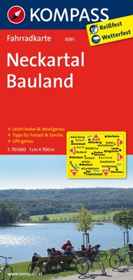 Abbildung von: KOMPASS Fahrradkarte 3091 Neckartal - Bauland 1:70.000 - KOMPASS-Karten