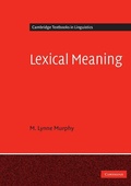 Cover: Lexical Meaning - Cambridge University Press