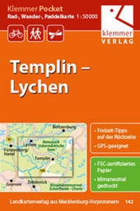 Abbildung von: Klemmer Pocket Rad-, Wander- und Paddelkarte Templin - Lychen - Klemmer-Verlag