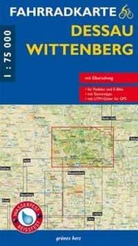 Abbildung von: Fahrradkarte Dessau, Wittenberg - grünes herz