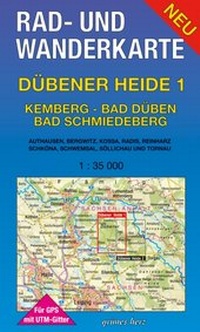 Abbildung von: Rad- und Wanderkarte Dübener Heide 1: Kemberg, Bad Düben, Bad Schmiedeberg - grünes herz