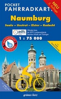 Abbildung von: Pocket-Fahrradkarte Naumburg, Saale-Unstrut-Elster-Radacht - grünes herz