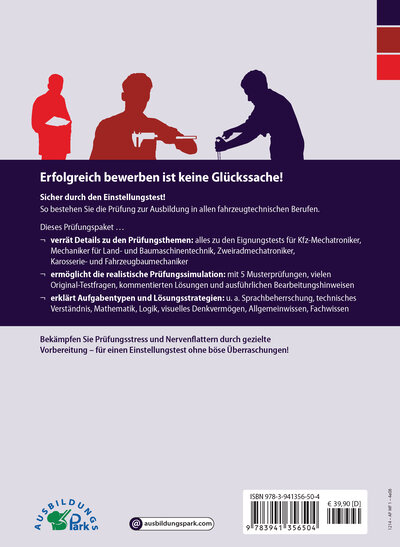 Der Einstellungstest Eignungstest Zur Ausbildung Zum Kfz Mechatroniker Mechaniker Fur Land Und Baumaschinentechnik Schweitzer Online