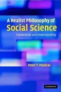 Cover: A Realist Philosophy of Social Science - Cambridge University Press