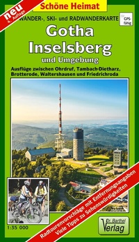 Abbildung von: Wander-, Ski- und Radwanderkarte Gotha, Inselsberg und Umgebung - Barthel, A