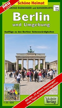 Abbildung von: Große Radwander- und Wanderkarte Berlin und Umgebung - Barthel, A