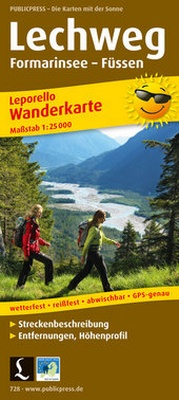 Abbildung von: Lechweg, Formarinsee - Füssen, Wanderkarte 1:25.000 - Freytag-Berndt und ARTARIA