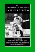 Cover: The Cambridge History of American Theatre - Cambridge University Press