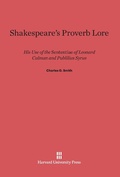 Cover: Shakespeare's Proverb Lore - Harvard University Press