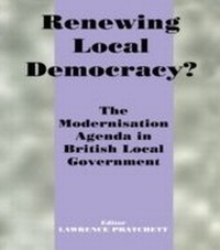 Enlarge image Cover: Renewing Local Democracy? - Routledge