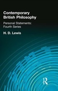 Cover: Contemporary British Philosophy - Routledge