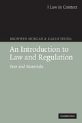 Cover: An Introduction to Law and Regulation - Cambridge University Press