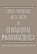 Cover: Contemporary Research in Behavioral Pharmacology - Springer