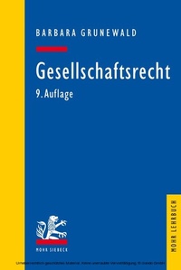 Abbildung von: Gesellschaftsrecht - Mohr Siebeck