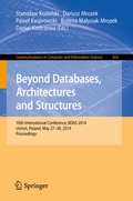 Cover: Beyond Databases, Architectures, and Structures - Springer