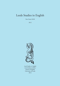 Enlarge image Cover: Leeds Studies in English 2012 - Theschoolbook.com