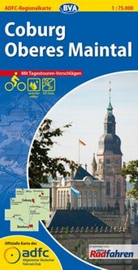 Abbildung von: ADFC-Regionalkarte Coburg/Oberes Maintal, 1:75.000, mit Tagestourenvorschlägen, reiß- und wetterfest, E-Bike-geeignet, GPS-Tracks Download - BVA BikeMedia