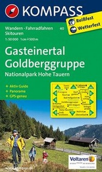 Abbildung von: KOMPASS Wanderkarte Gasteinertal - Goldberggruppe - Nationalpark Hohe Tauern - KOMPASS-Karten