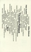 Cover: Tausend Plateaus - Merve