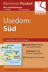 Abbildung von: Klemmer Pocket Rad- und Wanderkarte Usedom: Süd - Klemmer-Verlag