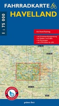Abbildung von: Fahrradkarte Havelland - grünes herz