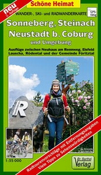 Abbildung von: Wander-, Ski- und Radwanderkarte Sonneberg, Steinach, Neustadt b. Coburg und Umgebung - Barthel, A