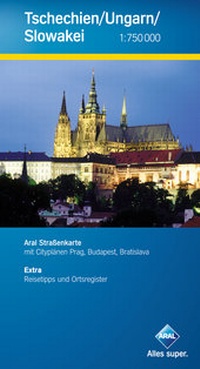 Abbildung von: Aral Straßenkarte Tschechien/Ungarn/Slowakei - Busche