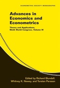 Cover: Advances in Economics and Econometrics: Volume 3 - Cambridge University Press