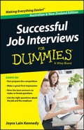 Cover: Successful Job Interviews For Dummies - Australia / NZ, Australian and New Zeal - Wiley