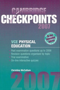 Abbildung von: Cambridge Checkpoints VCE Physical Education Units 3 and 4 2007 - Cambridge University Press