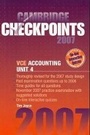 Cover: Cambridge Checkpoints VCE Accounting Unit 4 2007 - Cambridge University Press
