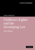 Cover: Children's Rights and the Developing Law - Cambridge University Press