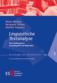 Enlarge image Cover: Linguistische Textanalyse - Erich Schmidt Verlag
