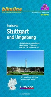 Abbildung von: Radkarte Stuttgart und Umgebung (RK-BW04) - Esterbauer