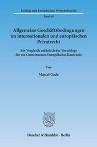 Abbildung von: Allgemeine Geschäftsbedingungen im internationalen und europäischen Privatrecht - fibre