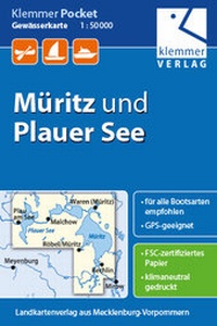 Abbildung von: Klemmer Pocket Gewässerkarte Müritz und Plauer See - Klemmer-Verlag