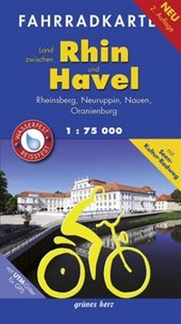 Abbildung von: Fahrradkarte Land zwischen Rhin und Havel - grünes herz