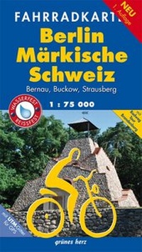 Abbildung von: Fahrradkarte Berlin, Märkische Schweiz - grünes herz