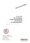 Cover: Die wichtigsten Fragen und Antworten zum Unterhalt f&uuml;r bed&uuml;rftige Eltern - Verlag interna