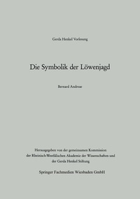 Enlarge image Cover: Die Symbolik der Löwenjagd - VS Verlag für Sozialwissenschaften