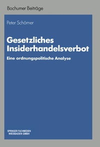 Bild: Gesetzliches Insiderhandelsverbot - Springer Gabler