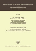 Cover: Beitr&auml;ge zu physikalischen und verfahrenstechnischen Problemen der barometrischen H&ouml;henmessung in der Luftfahrt - VS Verlag f&uuml;r Sozialwissenschaften
