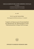 Cover: Vergleich und Abgrenzung der Einsatzm&ouml;glichkeit der Abkantpressen, der Abkantmaschinen und der Profilwalzmaschinen f&uuml;r Biege-Profil-Formungen - VS Verlag f&uuml;r Sozialwissenschaften