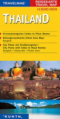 Abbildung von: KUNTH Reisekarte Thailand 1:150 000 - Kunth Verlag