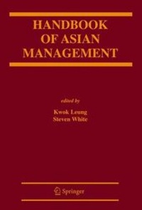 Enlarge image Cover: Handbook of Asian Management - Springer