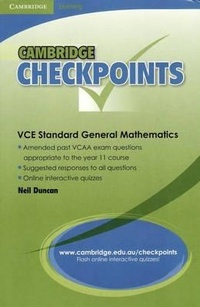 Enlarge image Cover: Cambridge Checkpoints VCE Standard General Maths - Cambridge University Press