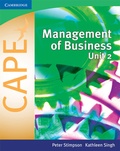 Cover: Management of Business for CAPE (R) Unit 2: Volume 2 - Cambridge University Press