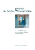 Cover: Jahrbuch f&uuml;r Sch&ouml;ne Wissenschaften, Band 3 - Verlag am Goetheanum