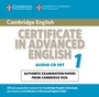 Cover: Cambridge Certificate in Advanced English 1 for updated exam Audio CDs (2) - Cambridge University Press
